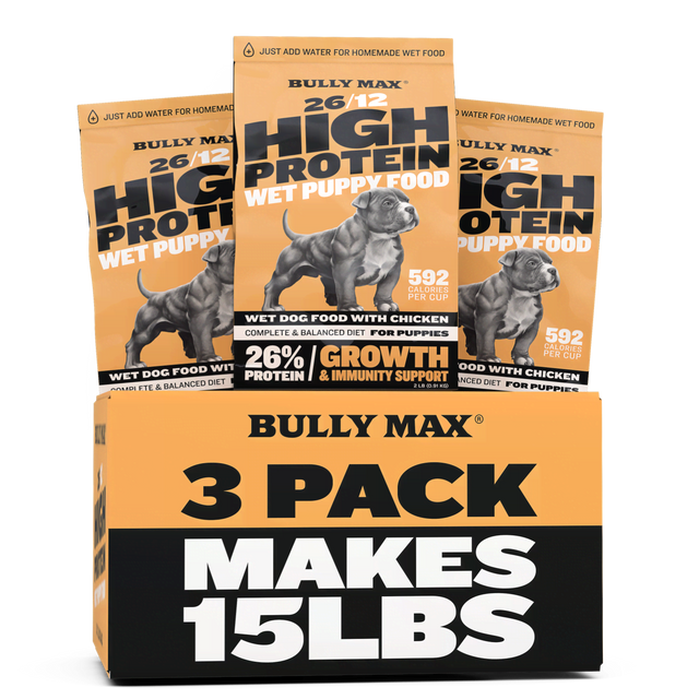 Bully Max 26/12 High Protein Wet Puppy Food -  3 Pack