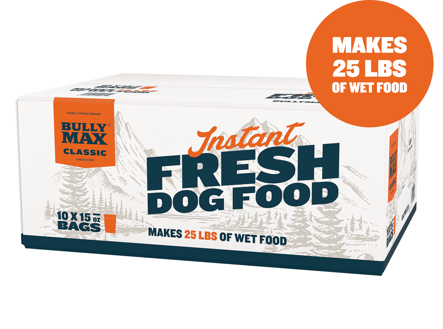Bully Max Classic Instant Fresh Dog Food 10 Pack (Makes 25 lbs.)
