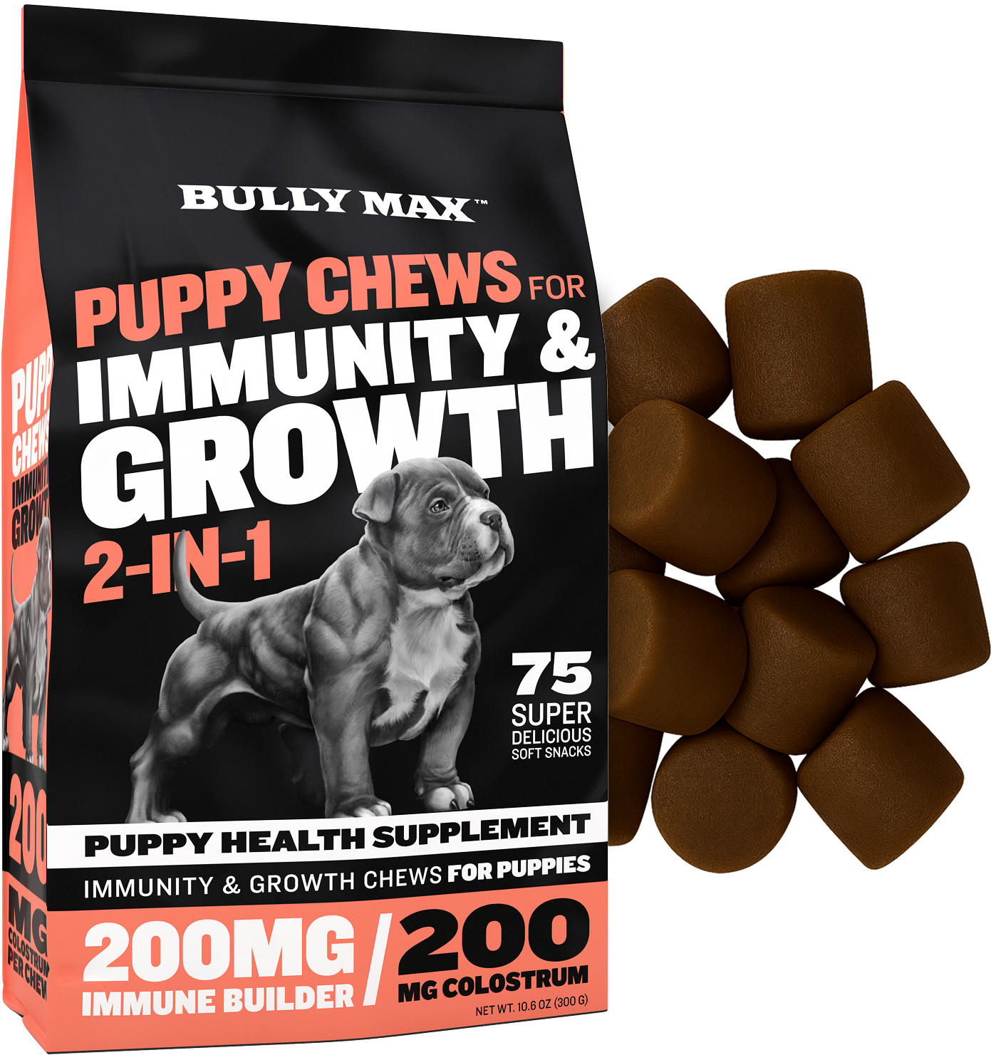 Bully Max Puppy Chews for Immunity & Growth