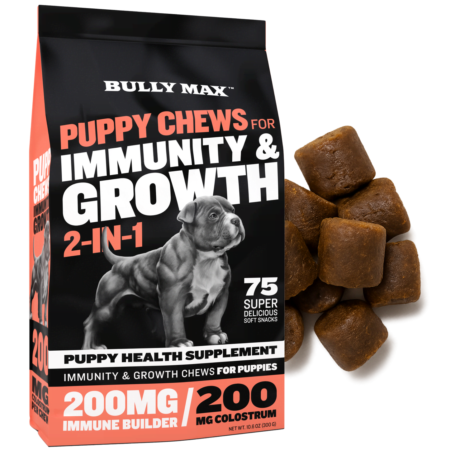 Bully Max Puppy Chews for Immunity & Growth