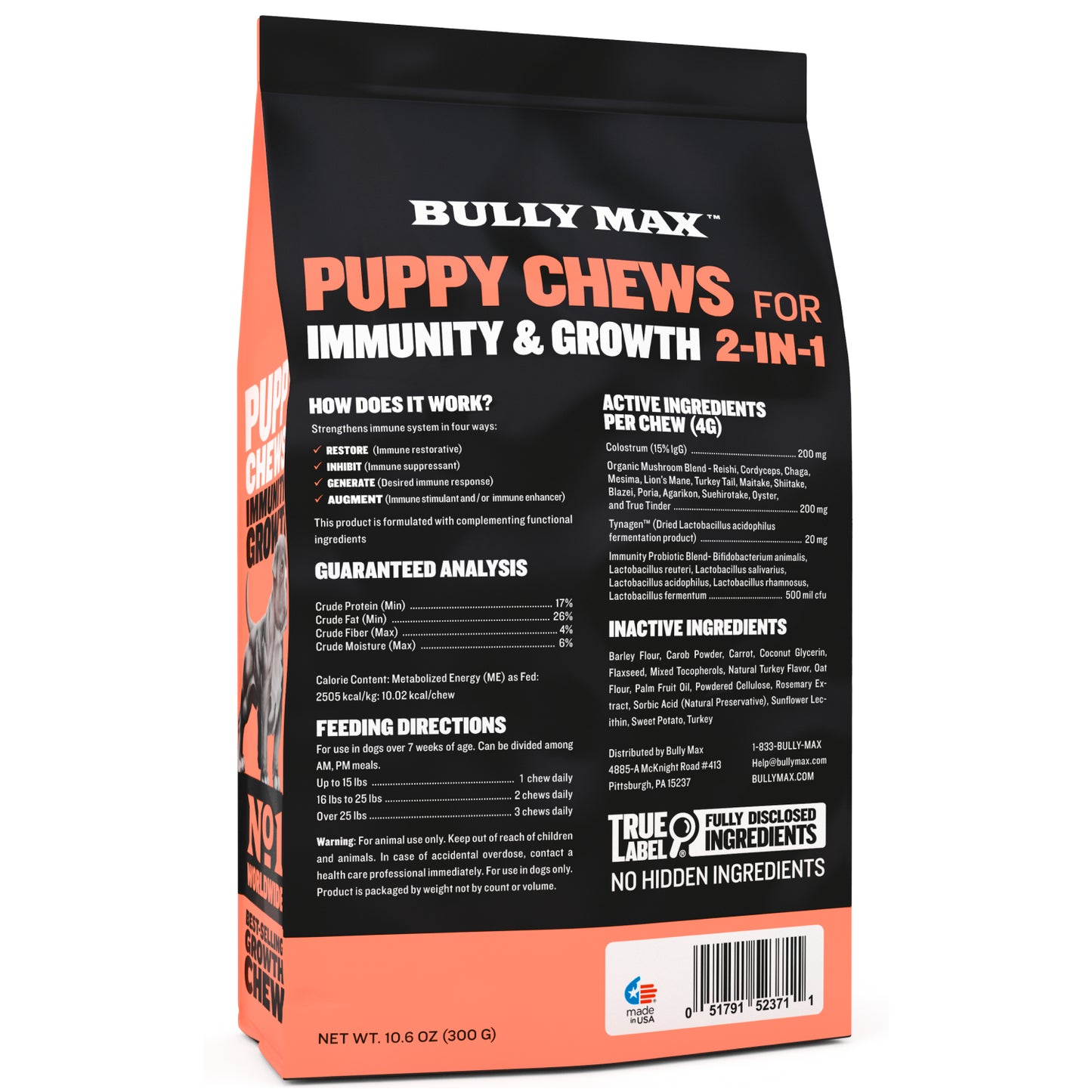 Bully Max Puppy Chews for Immunity & Growth