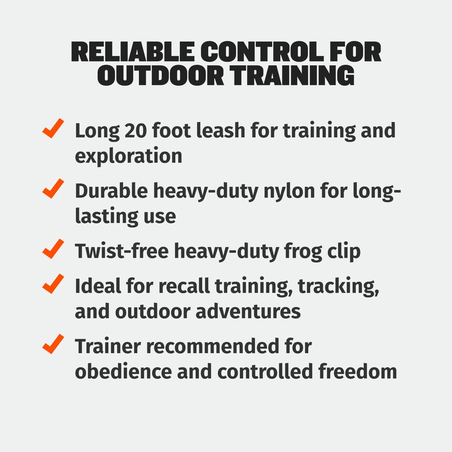 Waterproof Dog Training Leash (Long Line)