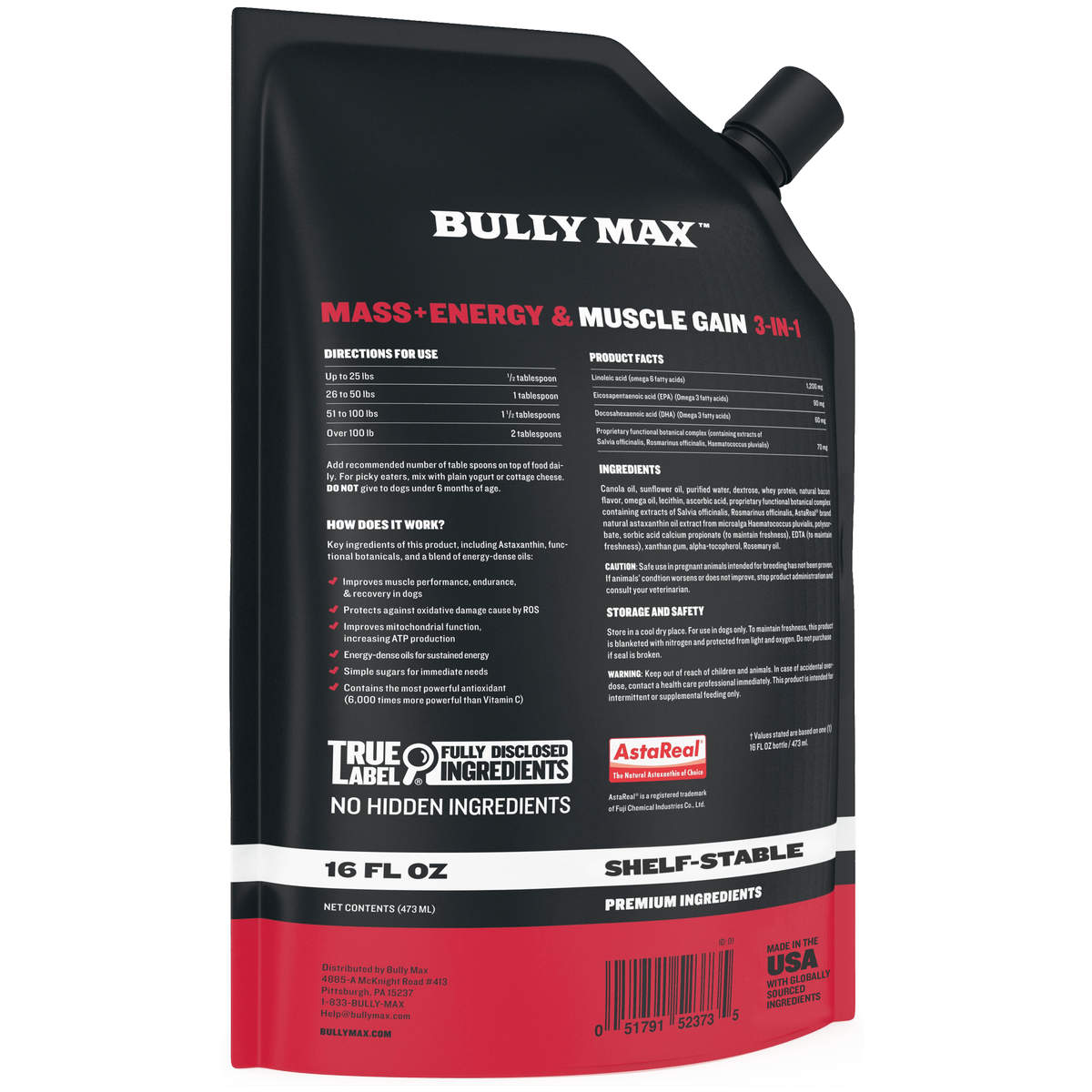 Bully Max Liquid Muscle Gain Supplement