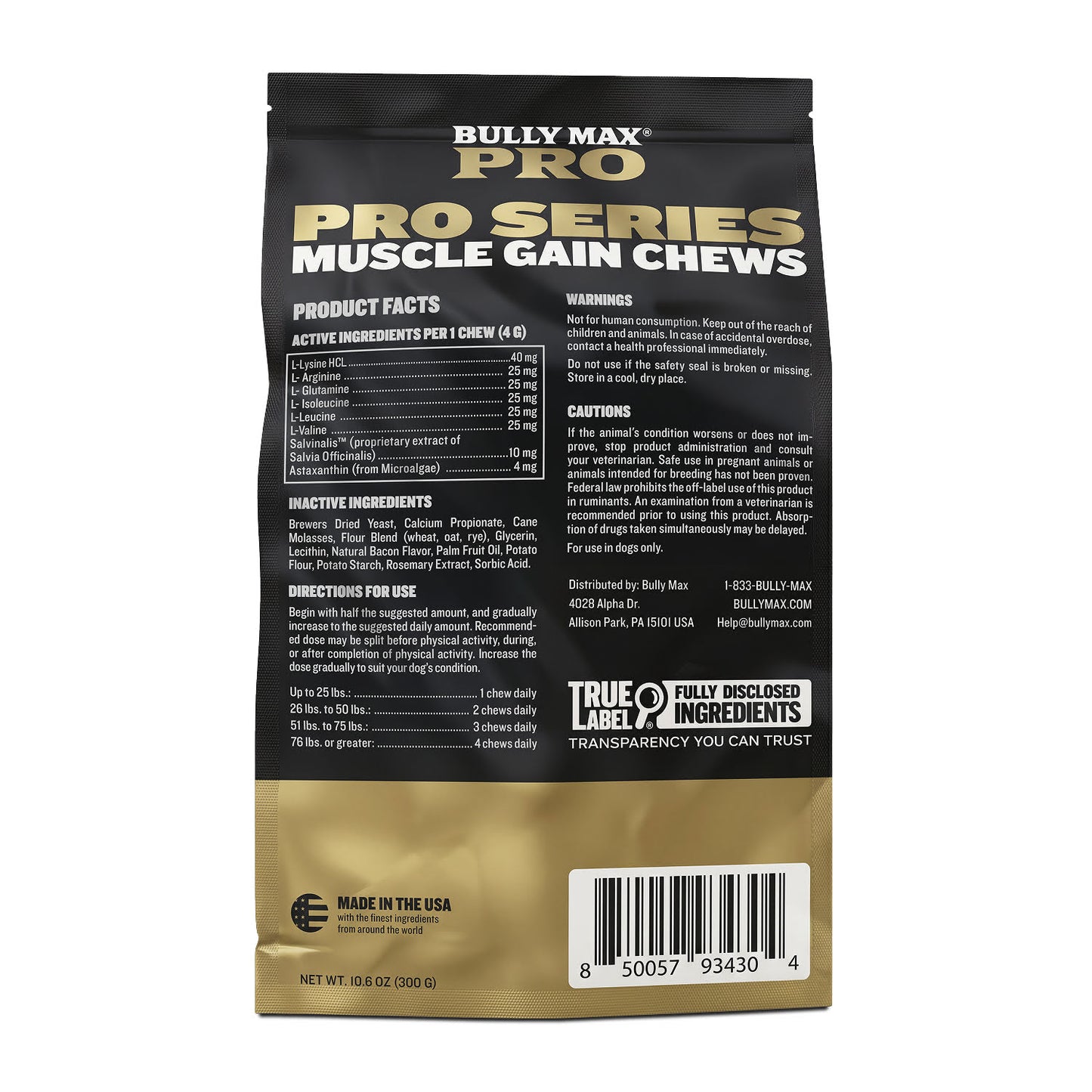 Bully Max Pro Series Power Chews for Muscle Gain
