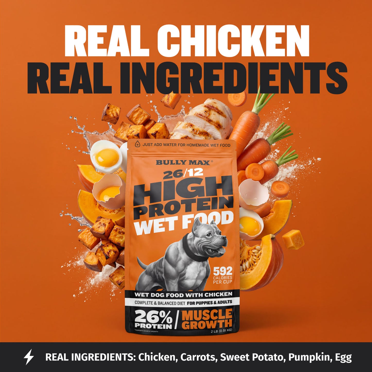Bully Max 26/12 High Protein Chicken Wet Dog Food
