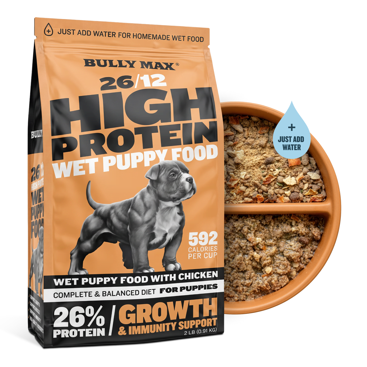 Bully Max 26/12 High Protein Chicken Wet Puppy Food