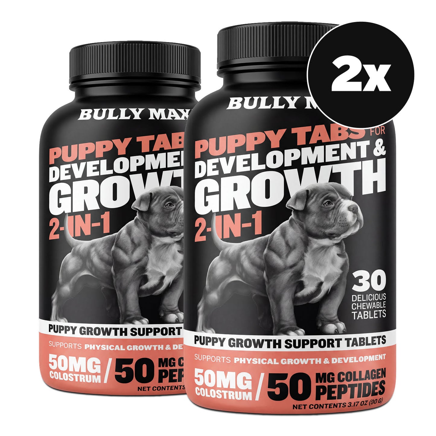 Bully Max Puppy Tabs for Development & Growth