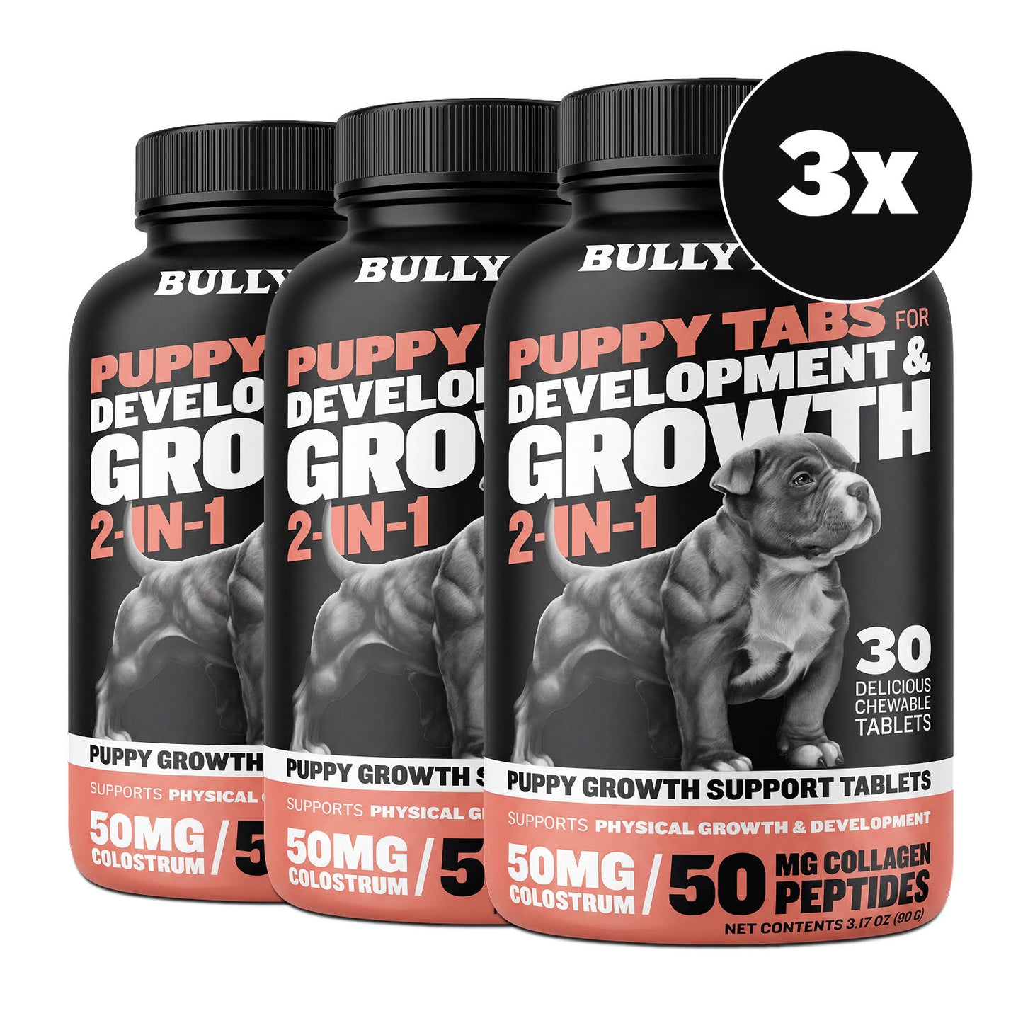 Bully Max Puppy Tabs for Development & Growth