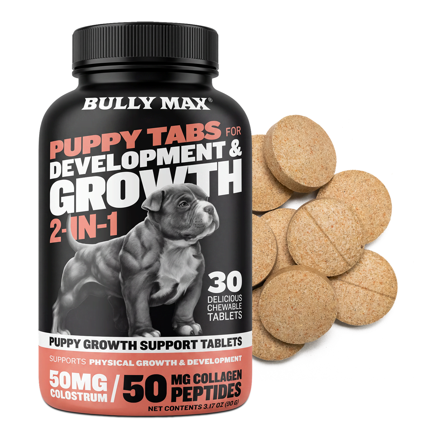 Bully Max Puppy Tabs for Development & Growth