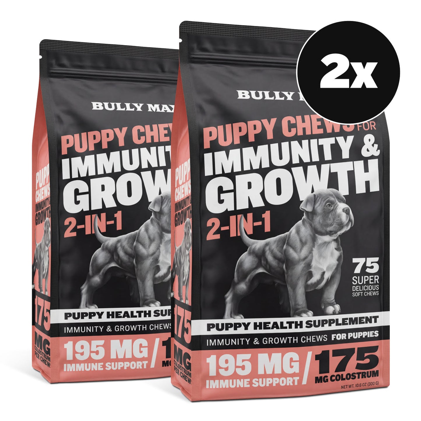Bully Max Puppy Chews for Immunity & Growth