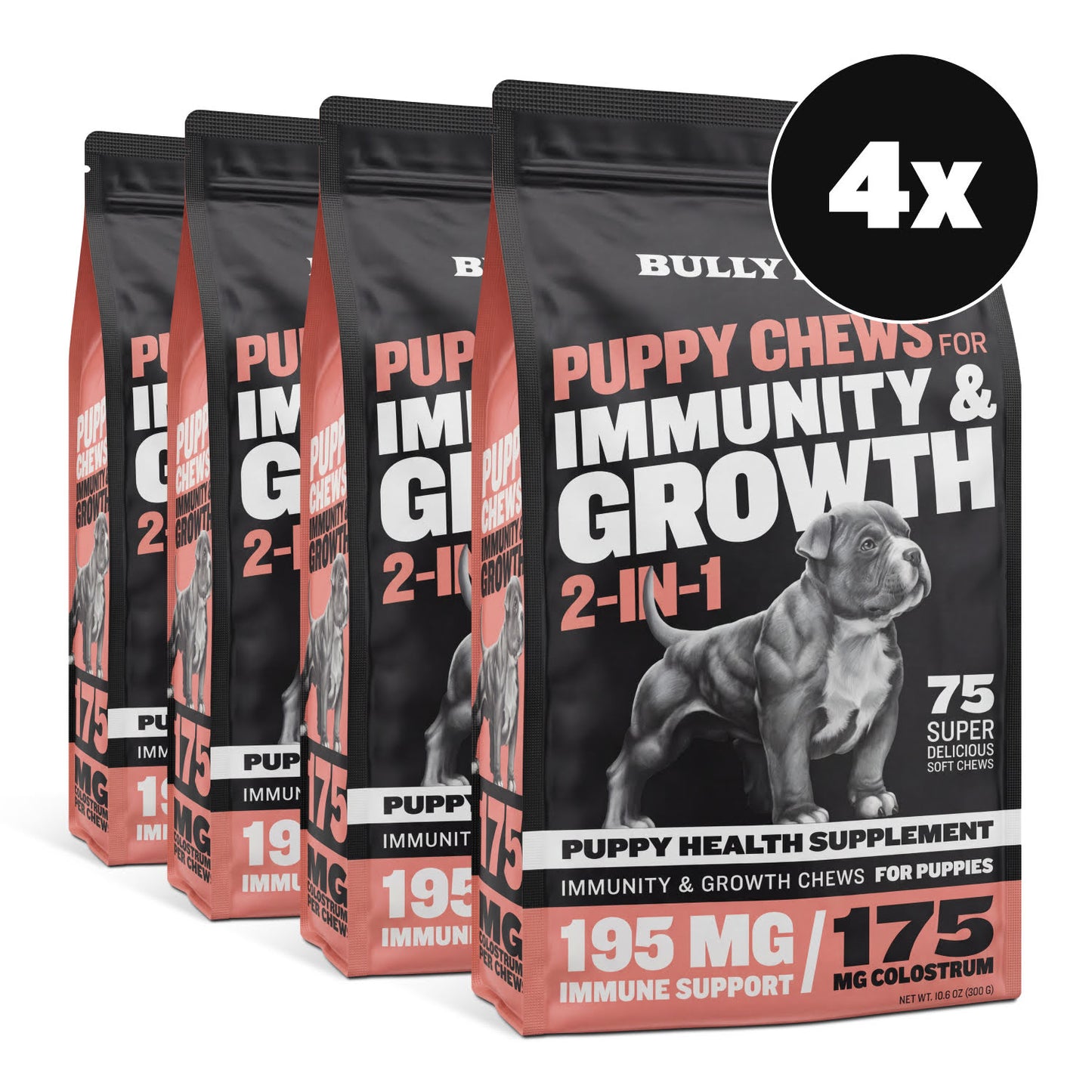 Bully Max Puppy Chews for Immunity & Growth
