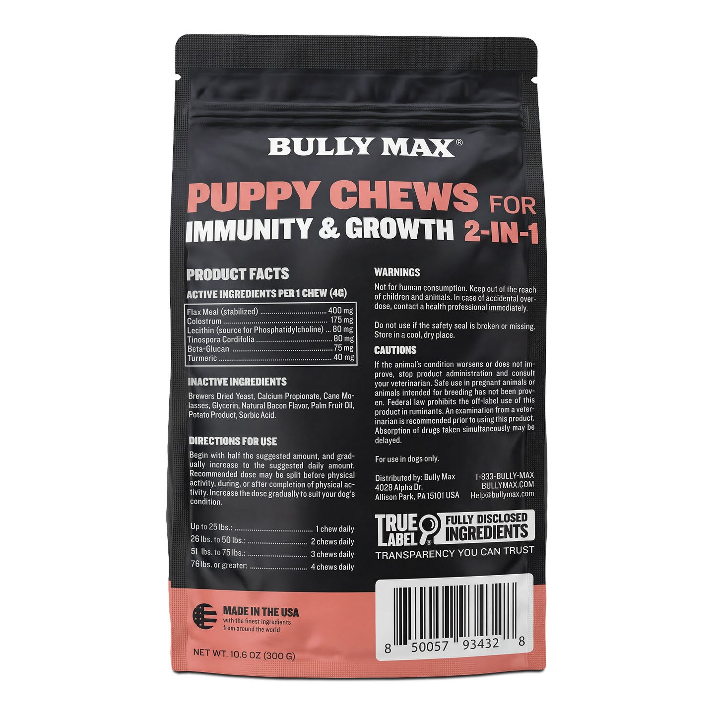 Bully Max Puppy Chews for Immunity & Growth