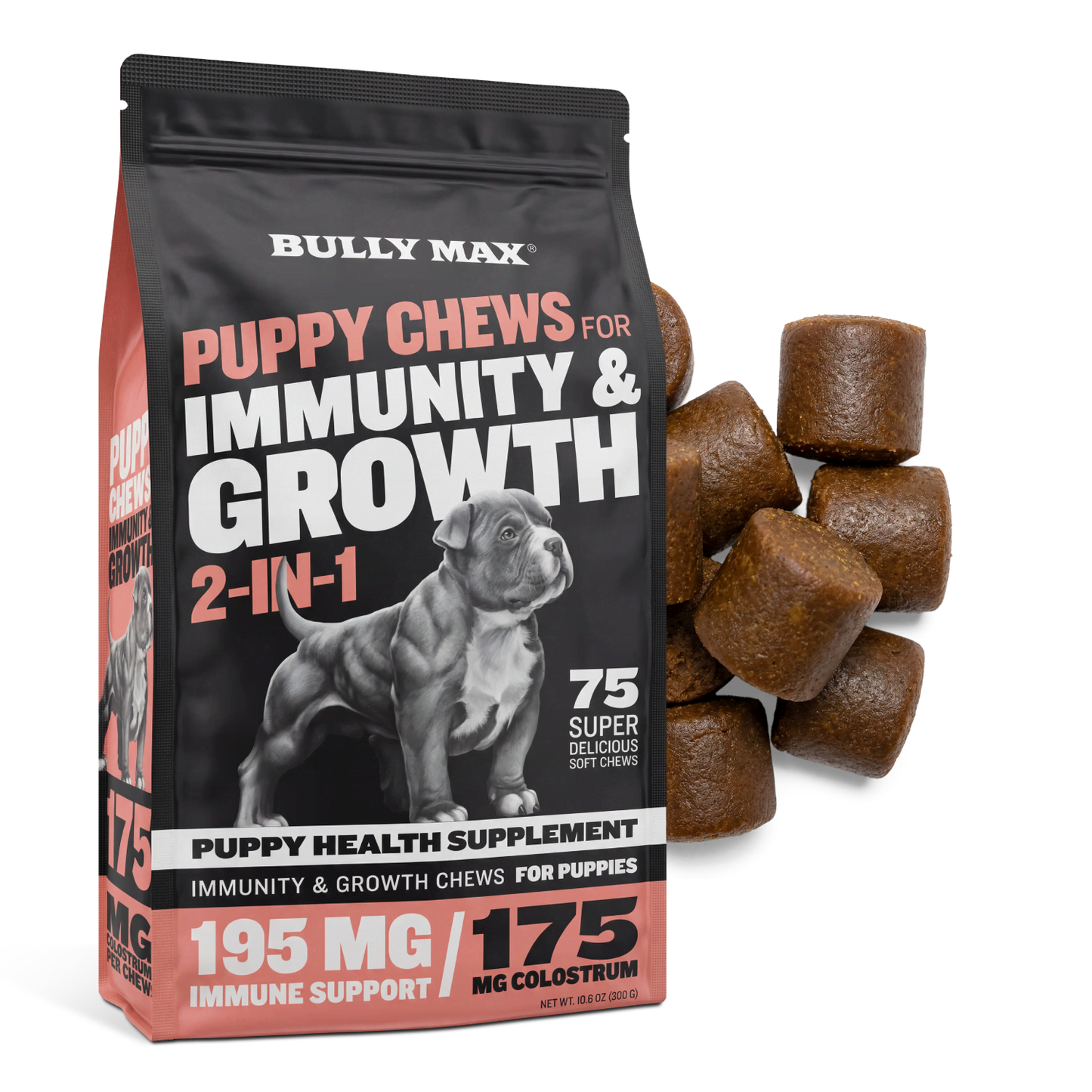 Bully Max Puppy Chews for Immunity & Growth