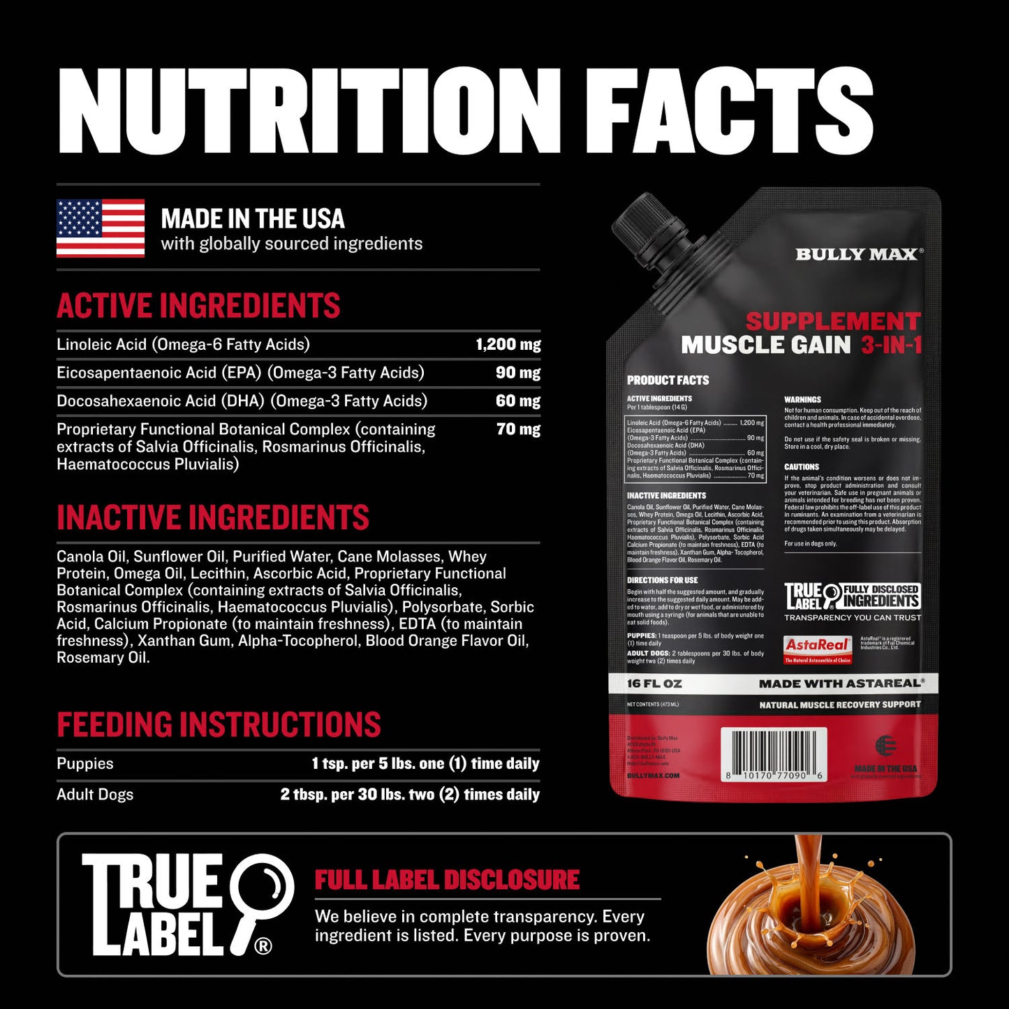 Bully Max Liquid Muscle Gain Supplement