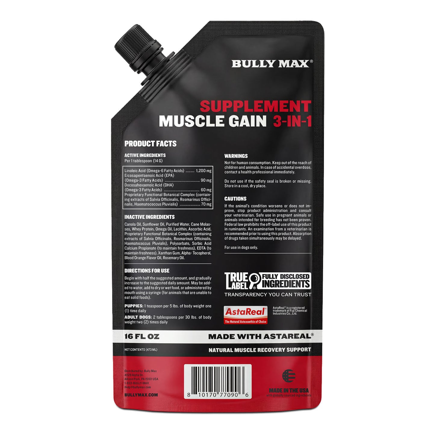 Bully Max Liquid Muscle Gain Supplement