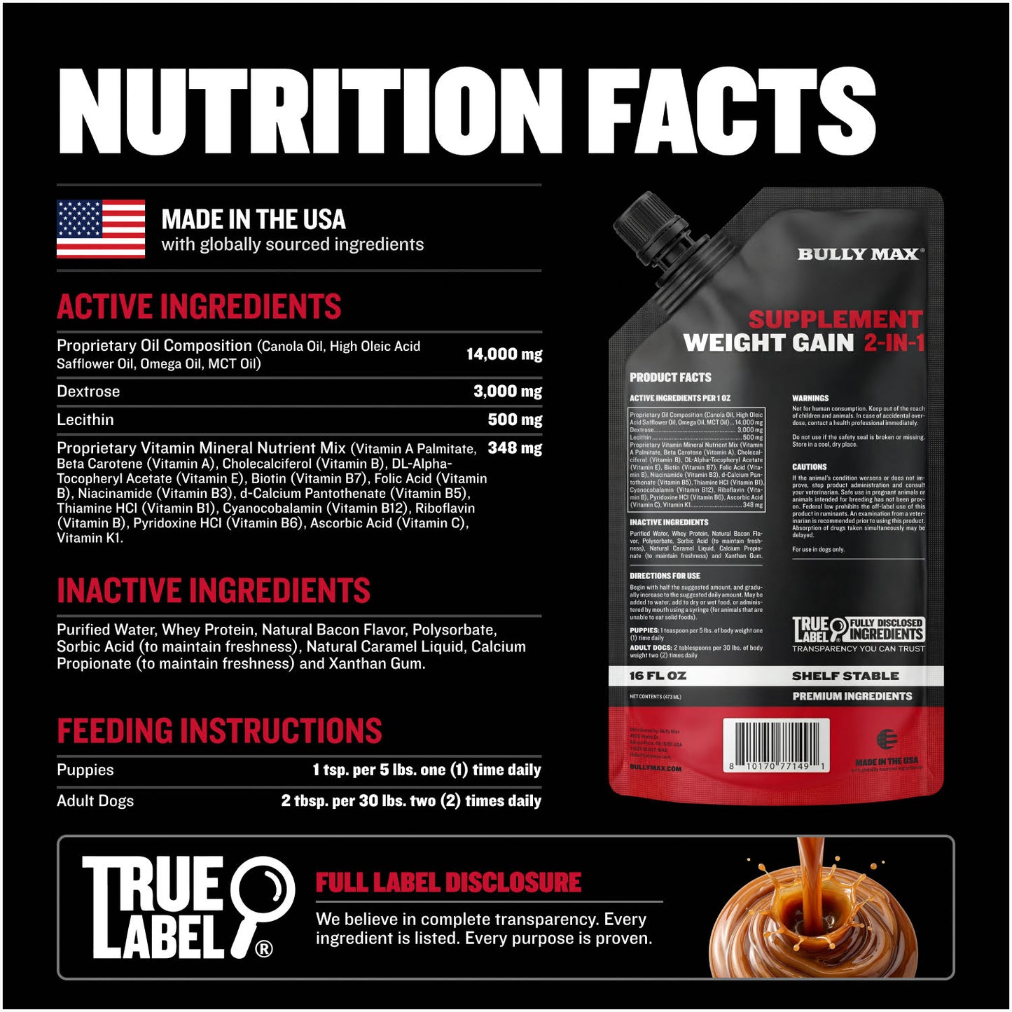 Bully Max Liquid Weight Gainer 2-in-1