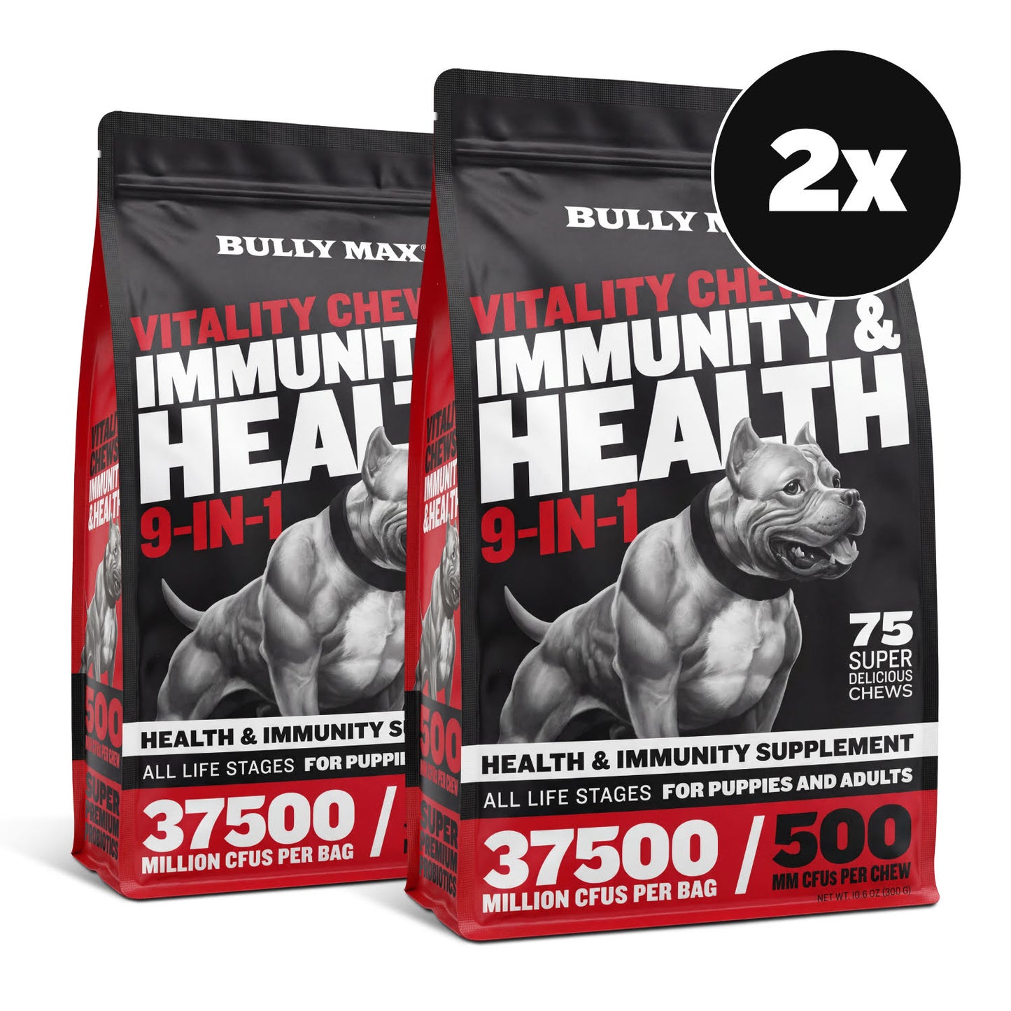 Bully Max Vitality Chews for Allergies, Joints, & Daily Vitamins