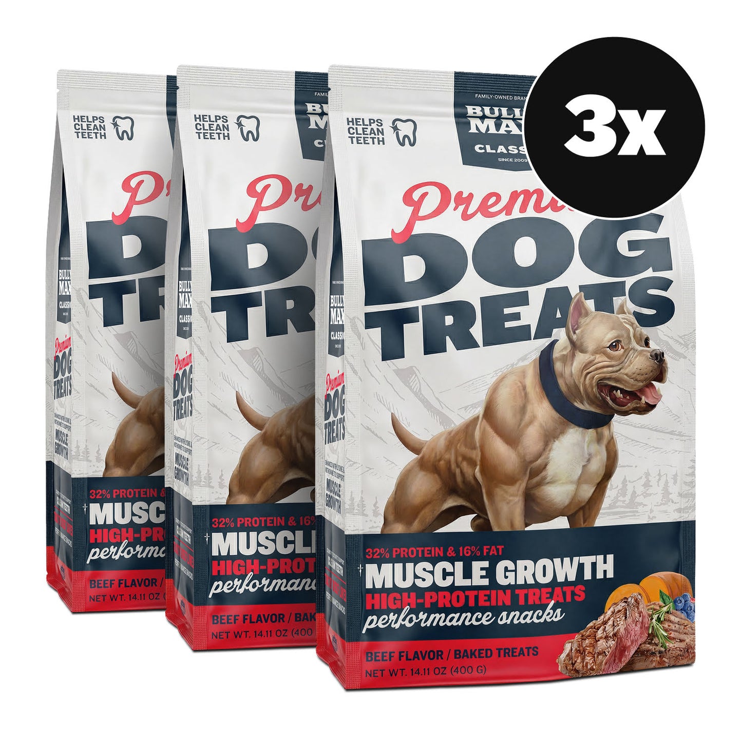Bully Max Classic Premium High-Protein Beef Dog Treats