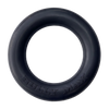 Black Bully Max heavy-duty chew ring dog toy, a natural rubber ring embossed with the Bully Max name