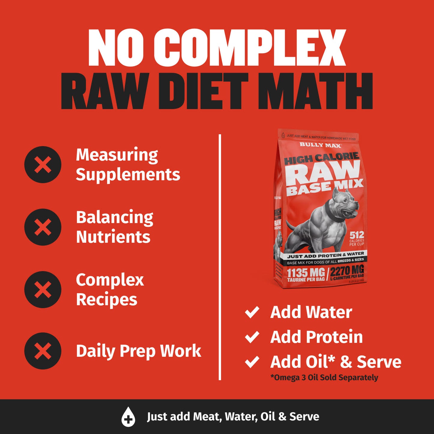 Bully Max High Calorie Raw Base Mix