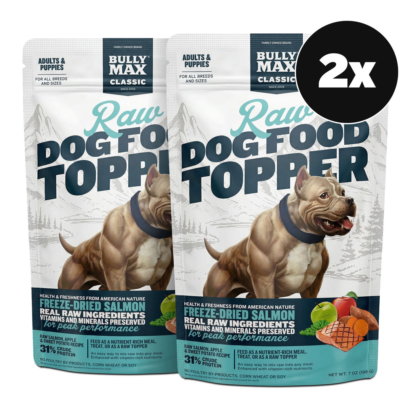 Bully Max Freeze-Dried Raw Dog Food Toppers Salmon Flavor