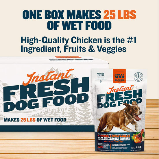 Bully Max Classic Instant Fresh Dog Food 10 Count Multipack Bully Max