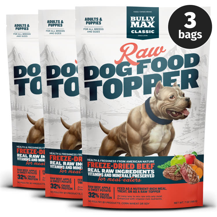 Bully Max Freeze-Dried Raw Dog Food Toppers Beef Flavor
