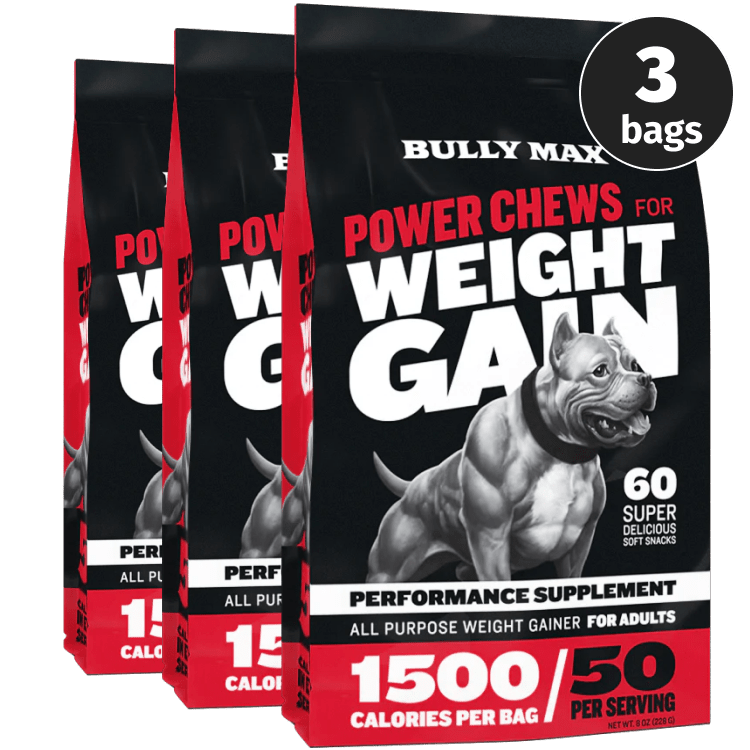 Weight Gain Supplement Chews with Probiotics for Dogs Bully Max