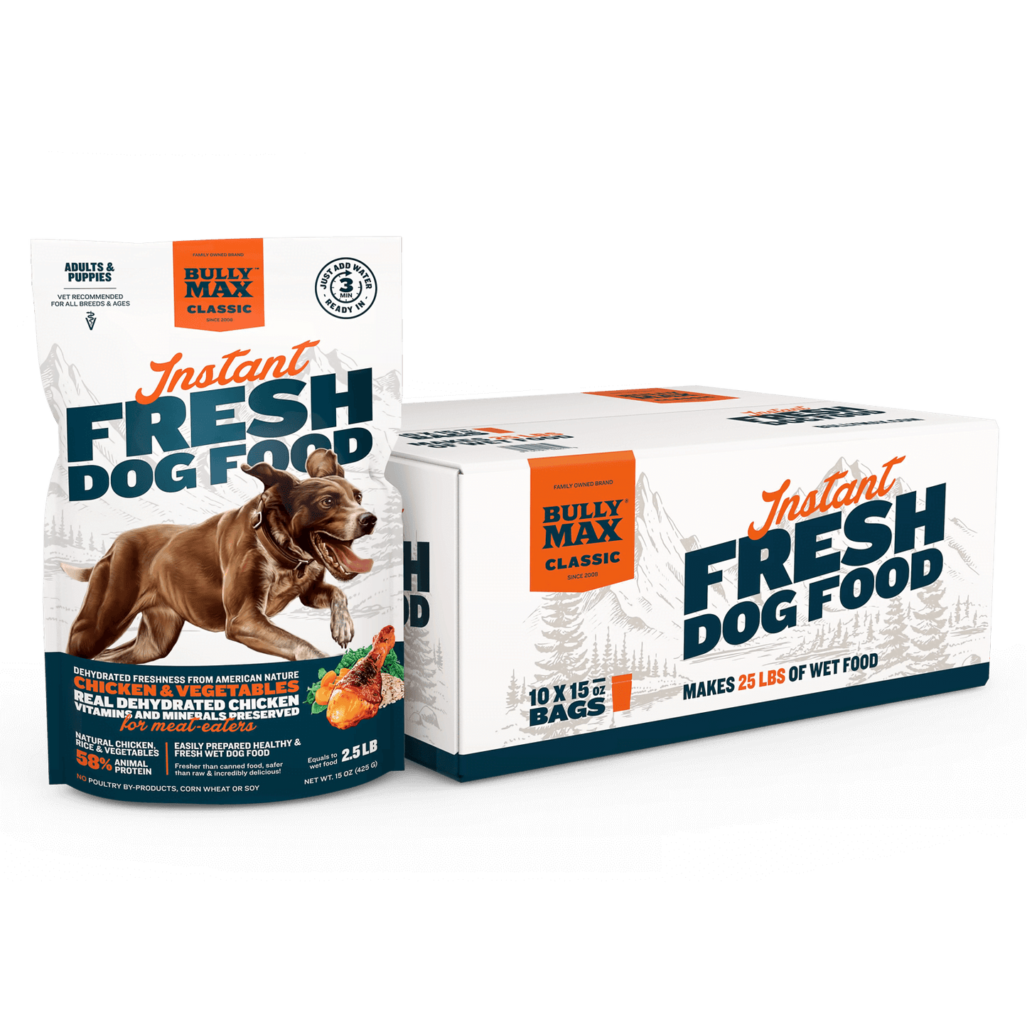 Bully Max Classic Instant Fresh Dog Food 10 Count Multipack