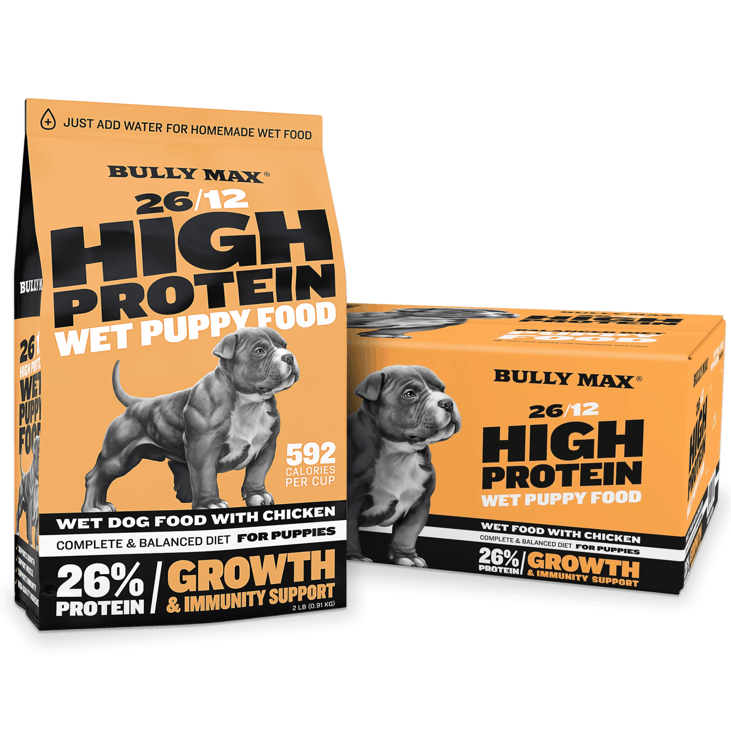 Bully Max 26/12 High Protein Wet Puppy Food 10 Count Multipack