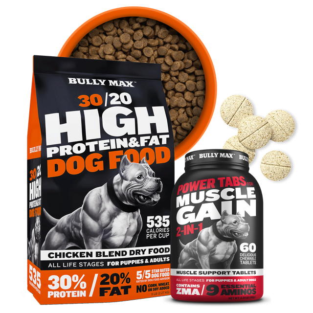 Bully Max Dog Food (40 lbs.) & Muscle Building Tablets Bundle