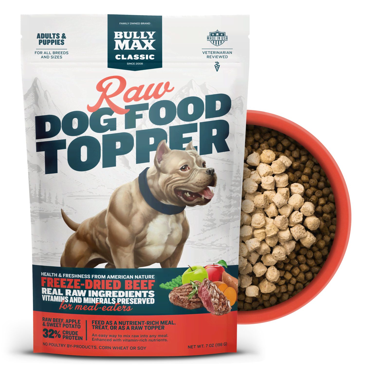 Bully Max Freeze-Dried Raw Beef Dog Food Topper