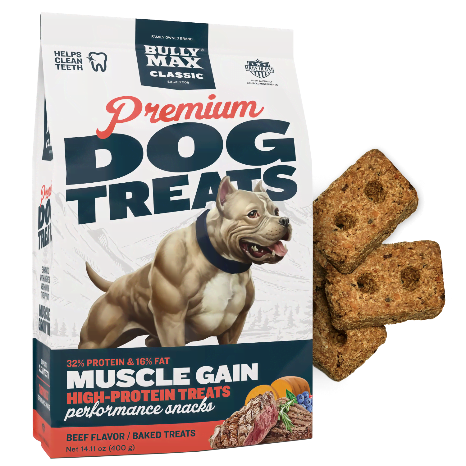 Bully Max Classic Premium Beef Dog Treats Bully Max