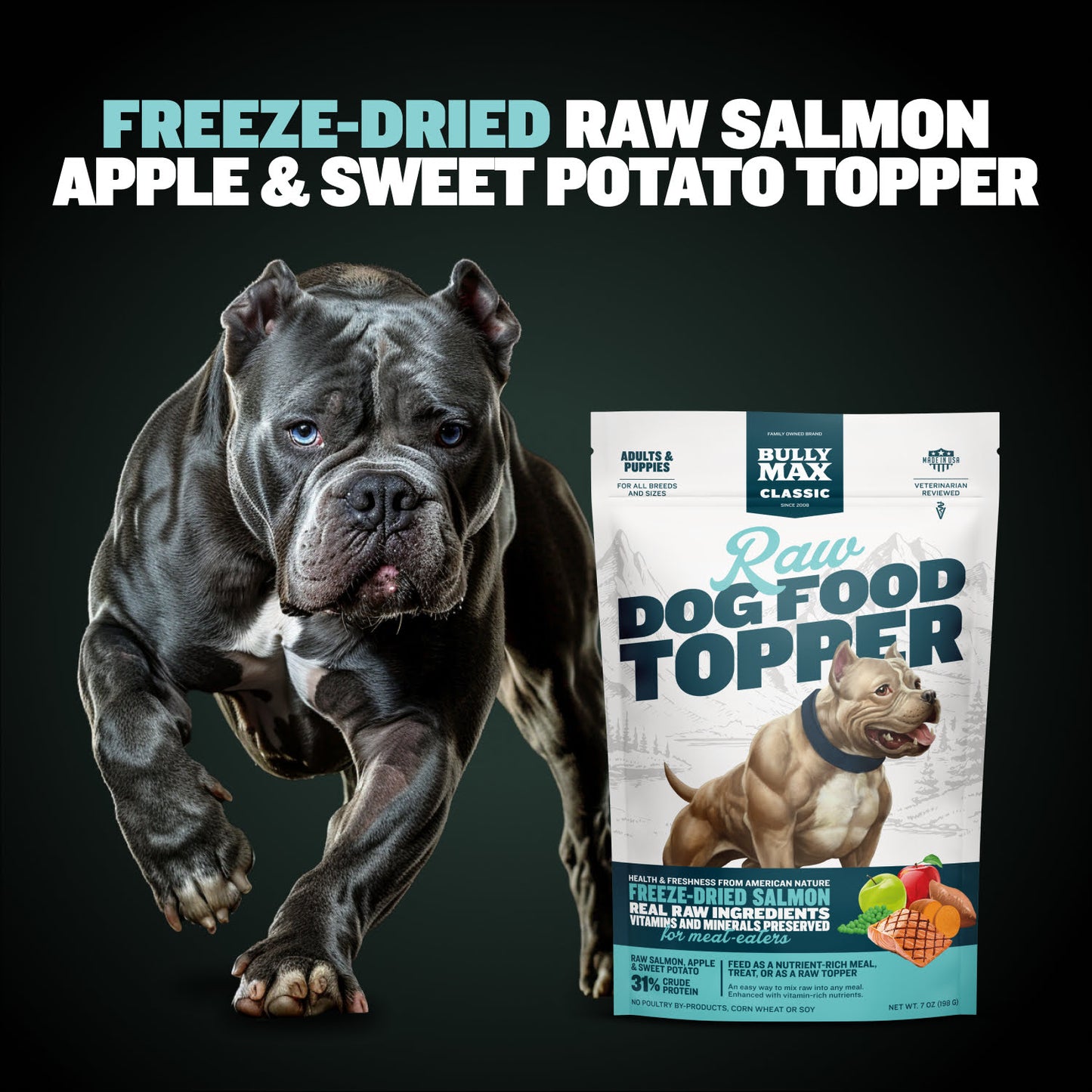 Freeze-Dried Raw Dog Food Toppers Salmon Flavor