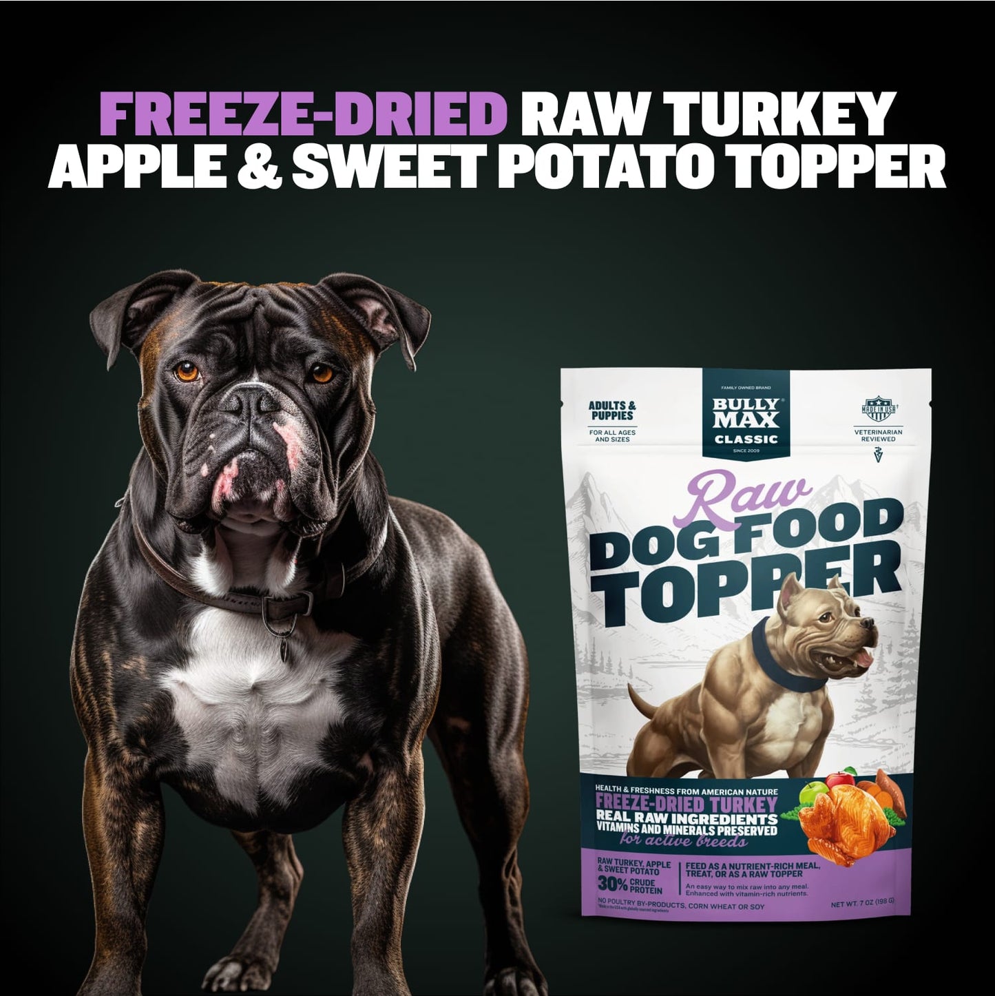 Freeze-Dried Raw Dog Food Toppers Turkey Flavor