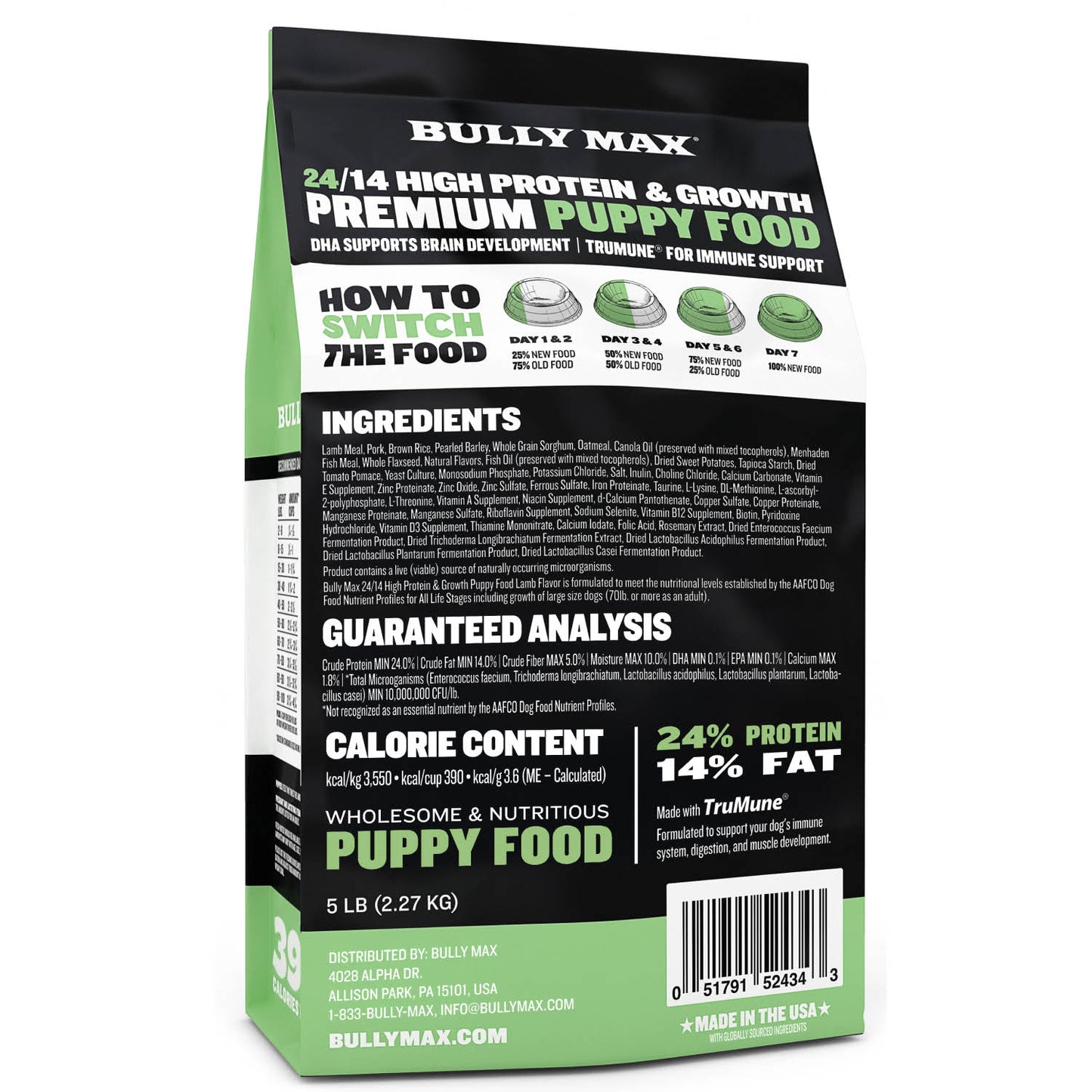Bully Max 24/14 High Protein & Growth Puppy Food