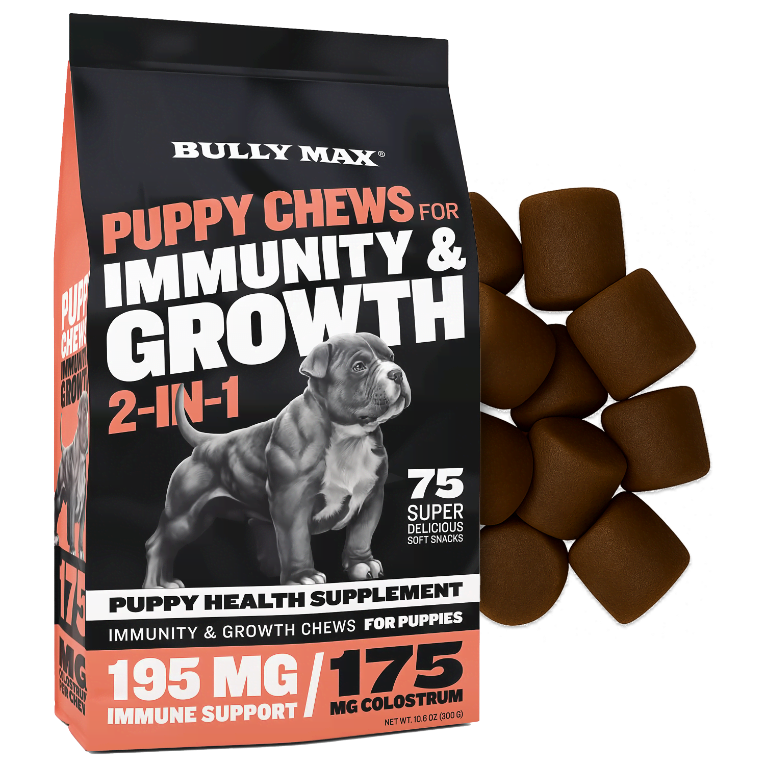 Bully Max Puppy Chews For Immunity & Growth Supplement