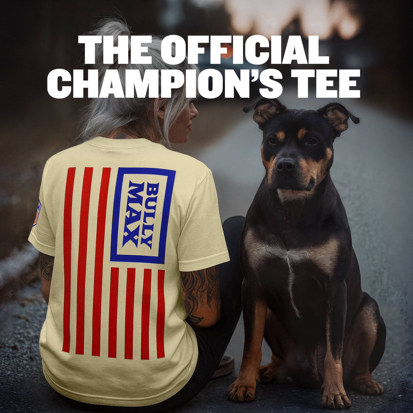 Bully Max USA Flag T-Shirt (Off White)