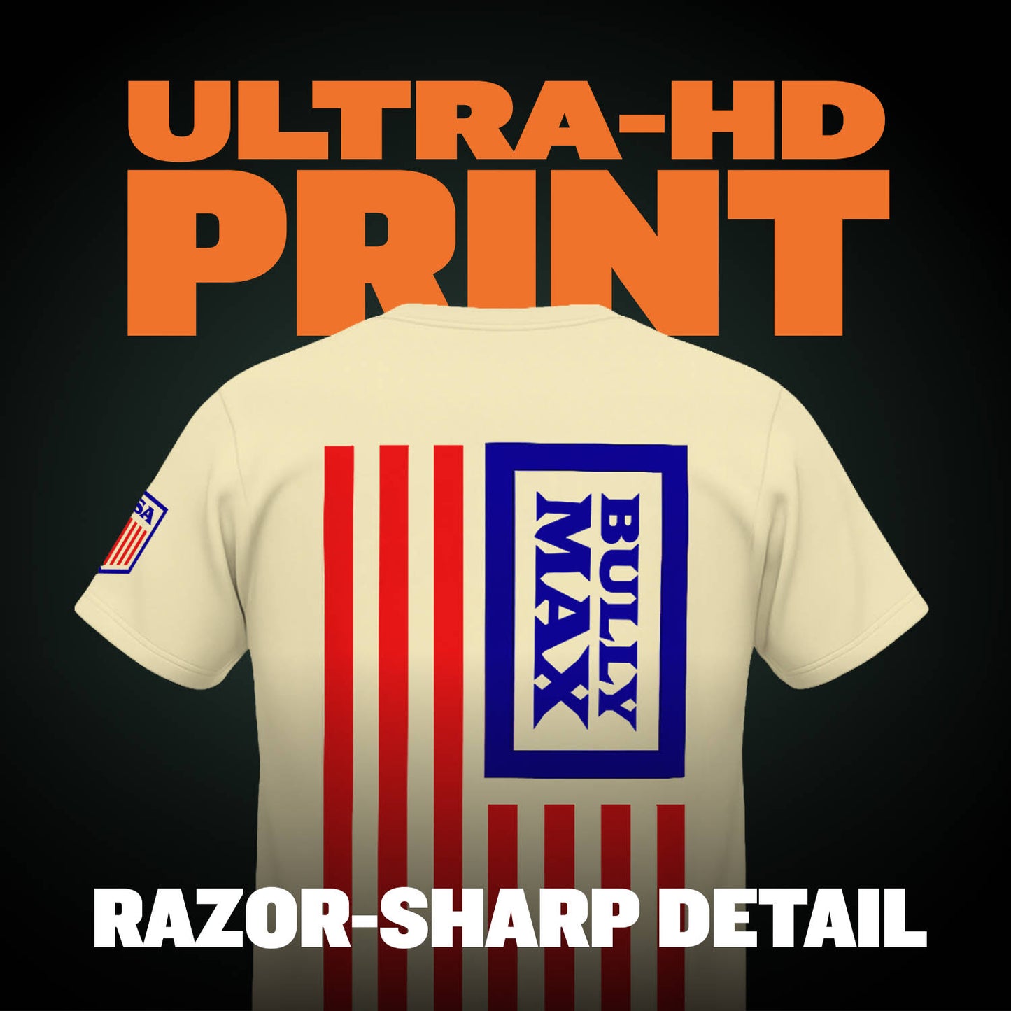 Bully Max USA Flag T-Shirt (Off White)