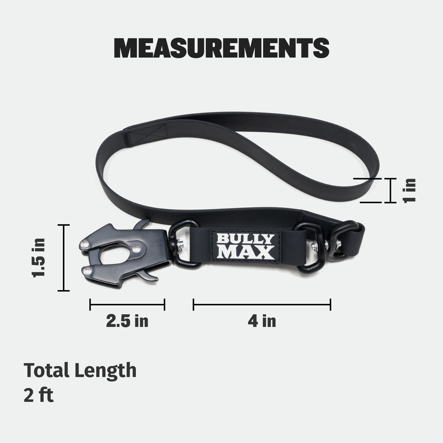 Waterproof Dog Training Leash (Short Line)