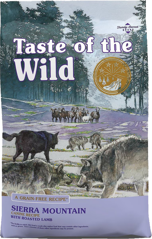 Taste of the Wild Sierra Mountain Grain-Free Dry Dog Food bag