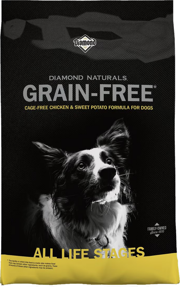 Diamond Naturals Grain-Free Dry Dog Food bag