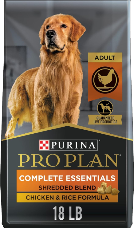 Purina Pro Plan Complete Essentials Chicken & Rice Dog Food bag