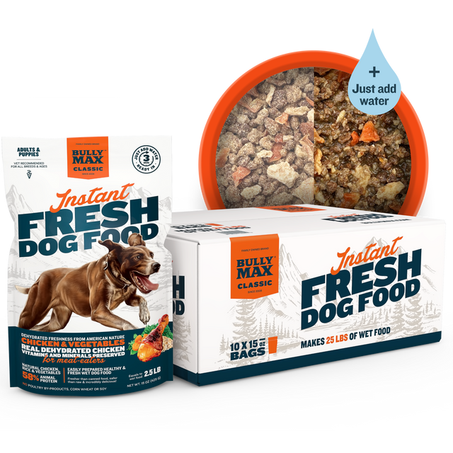 Bully Max Classic Instant Fresh Dog Food 10 Pack (Makes 25 lbs.)