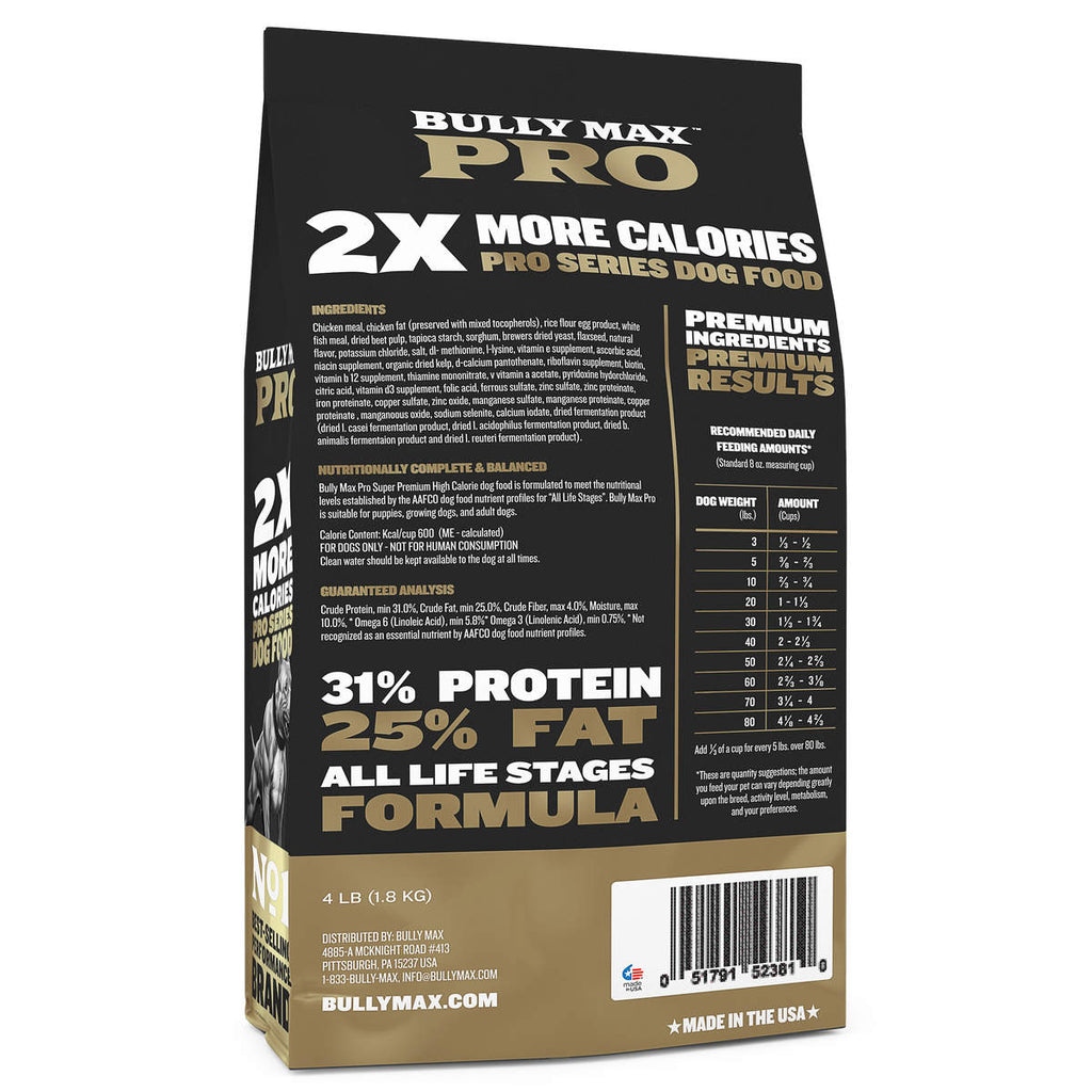 Bully Max™ Pro Series High Calorie Dog Food 600 Calories Per Cup